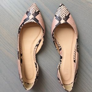 Audrey flats in snakeskin-printed genuine leather